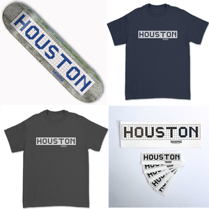 New Houston Tile Sign Skateboard Deck, Shirts & Stickers