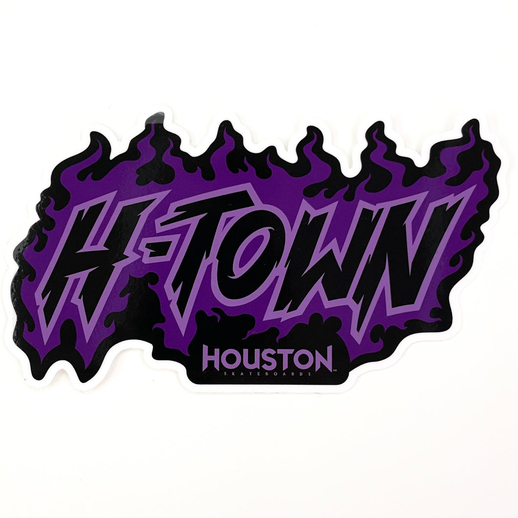 H-Town Purple Flames 6’ x 3.5’