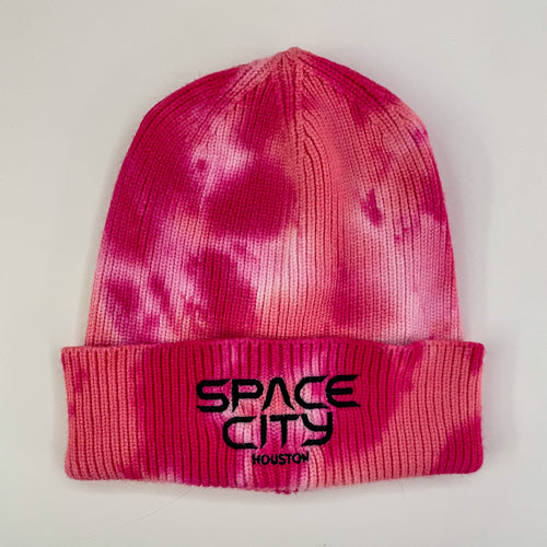 Space City Red/Coral Tie Dye Beanie