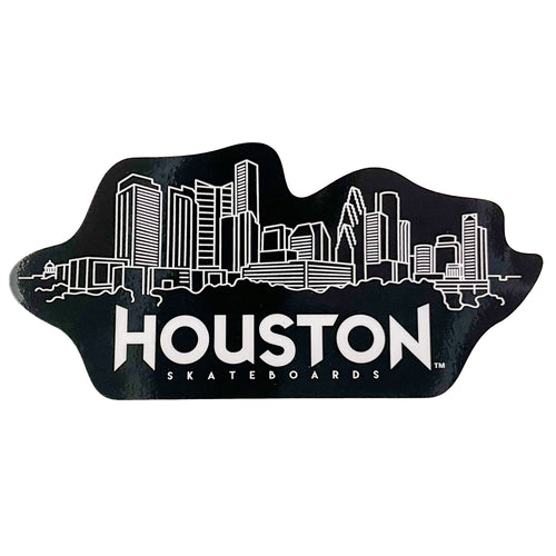 Houston Skyline Sticker Black 6’ x 3'