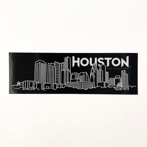 Houston Skyline Sticker Black 4.25’ x 1.38'