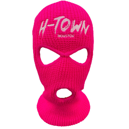 Hot Pink H-Town Ski Mask