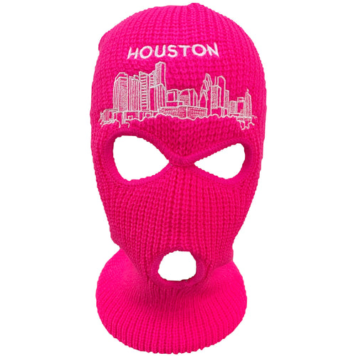 Hot Pink Skyline Ski Mask