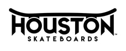 Houston Skateboards logo. Black print with white background.