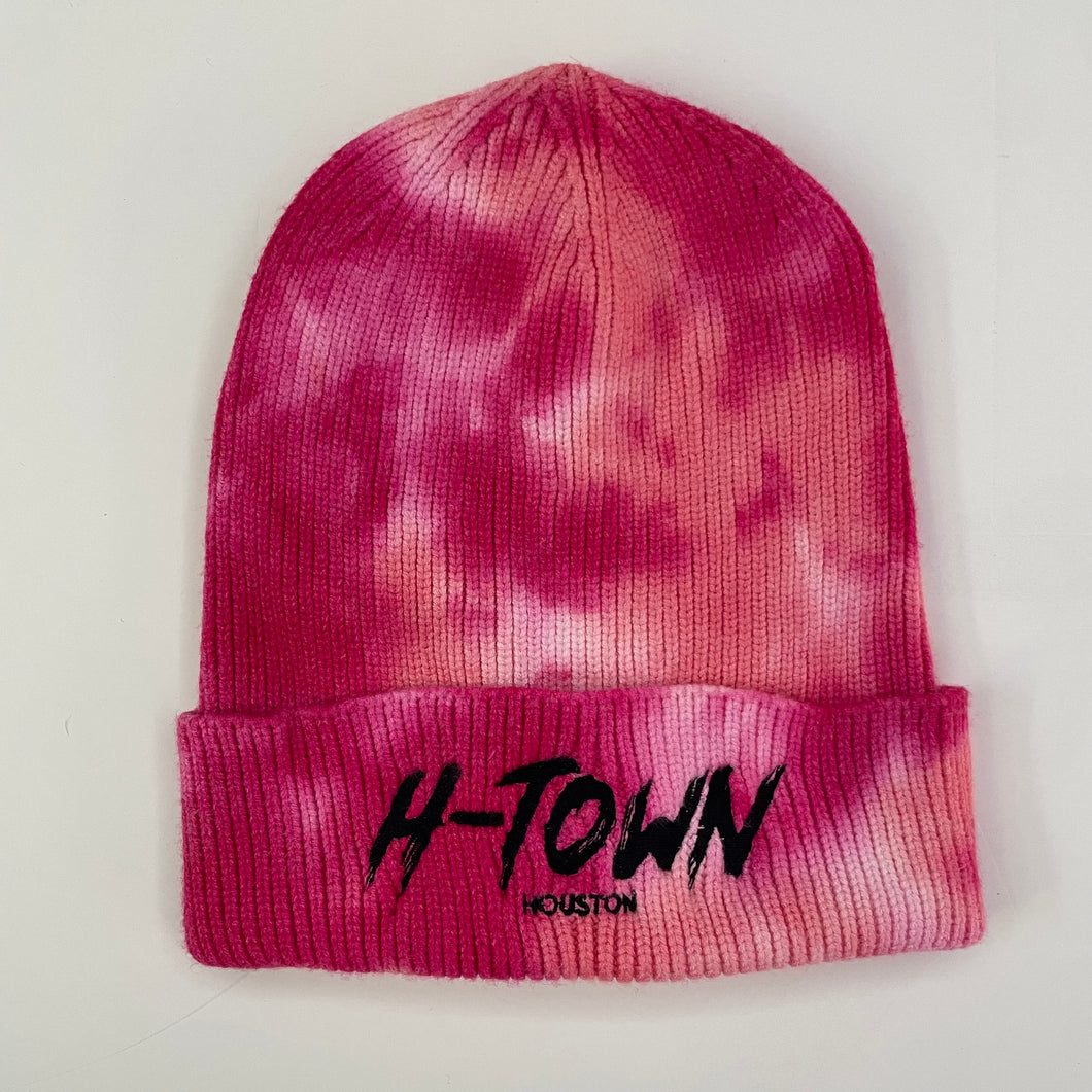 H-Town Red/Coral Tie Dye Beanie