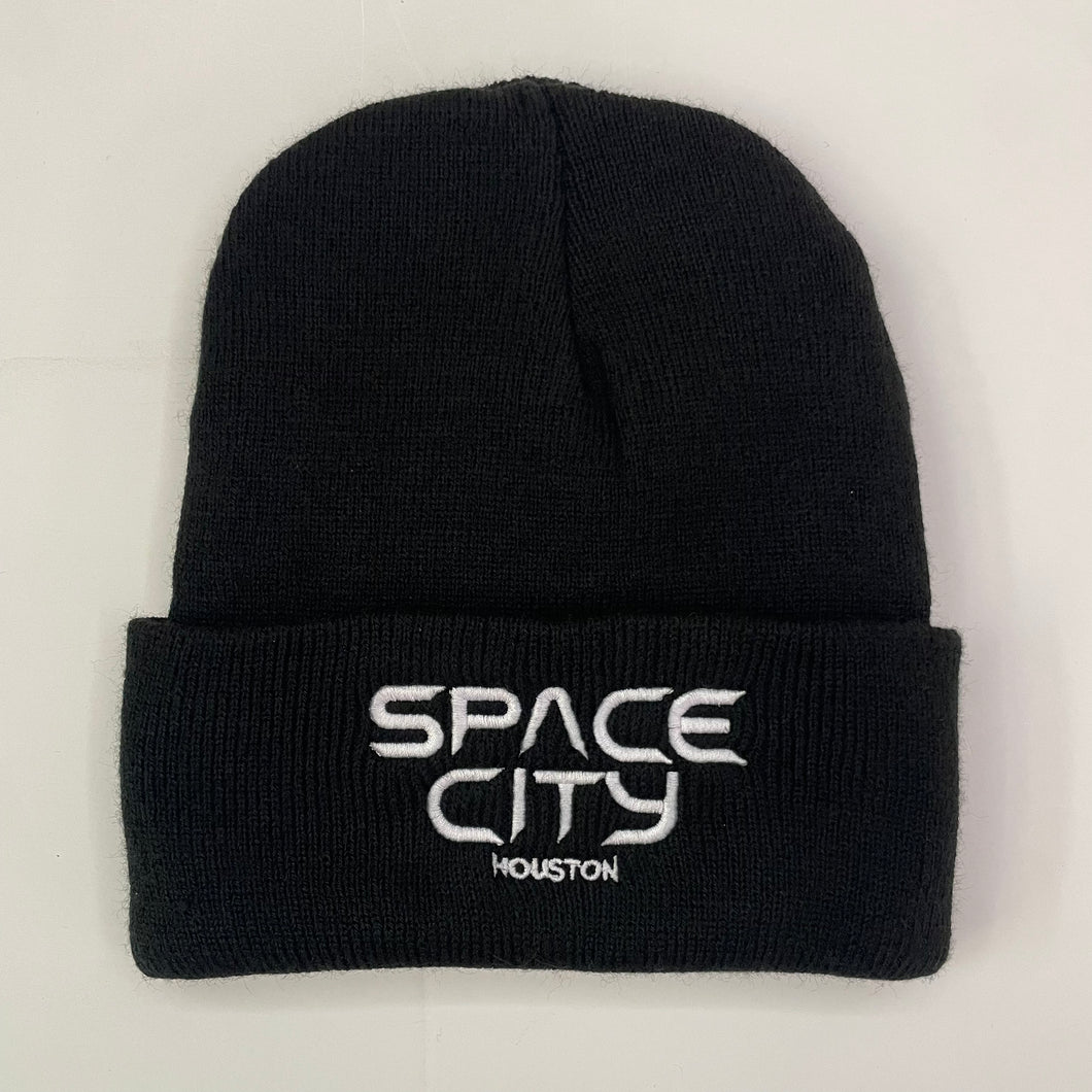 Space City Black Beanie