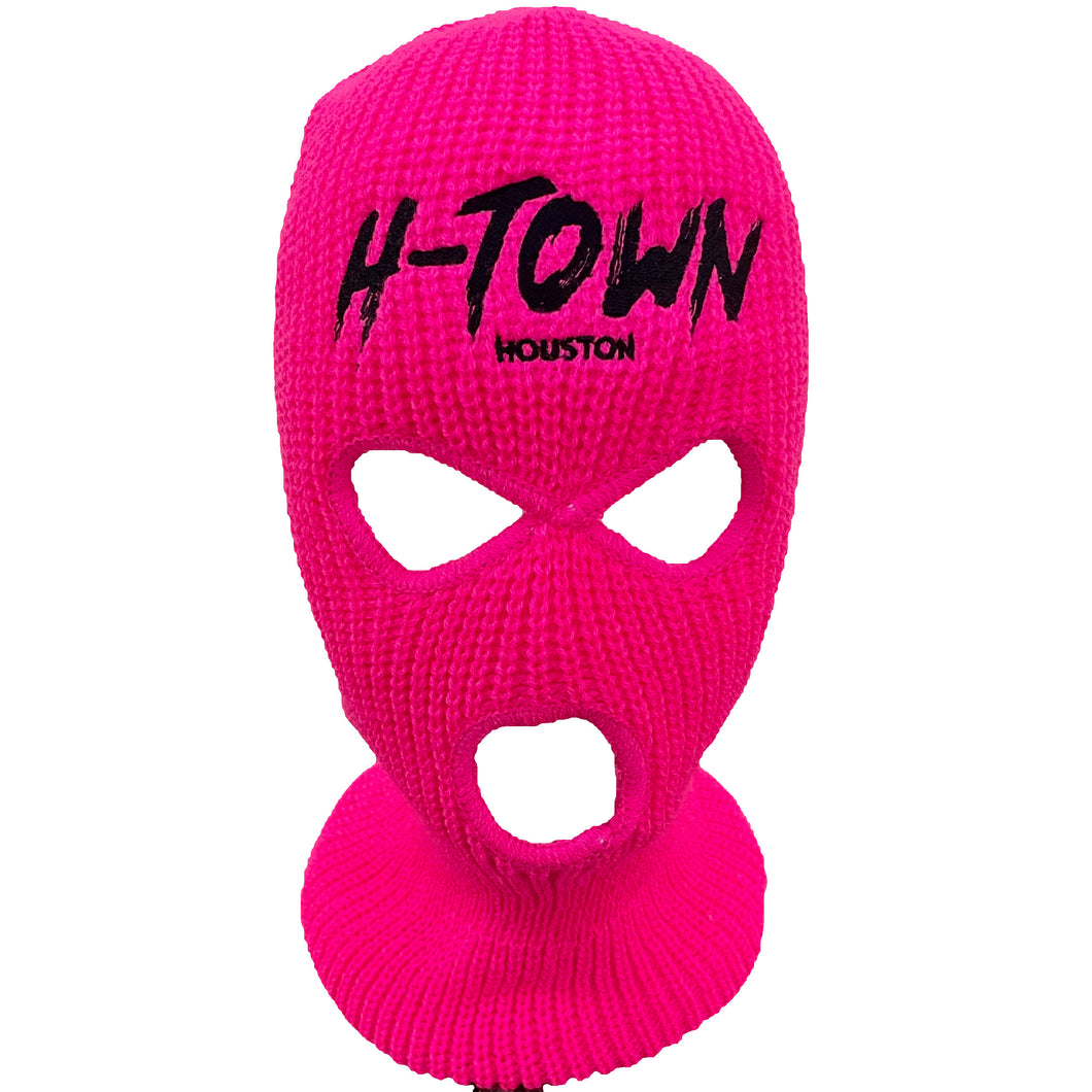 Hot Pink H-Town Ski Mask